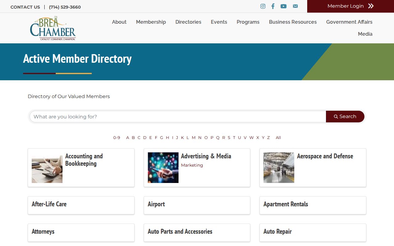 Brea people directory Chamber member directory