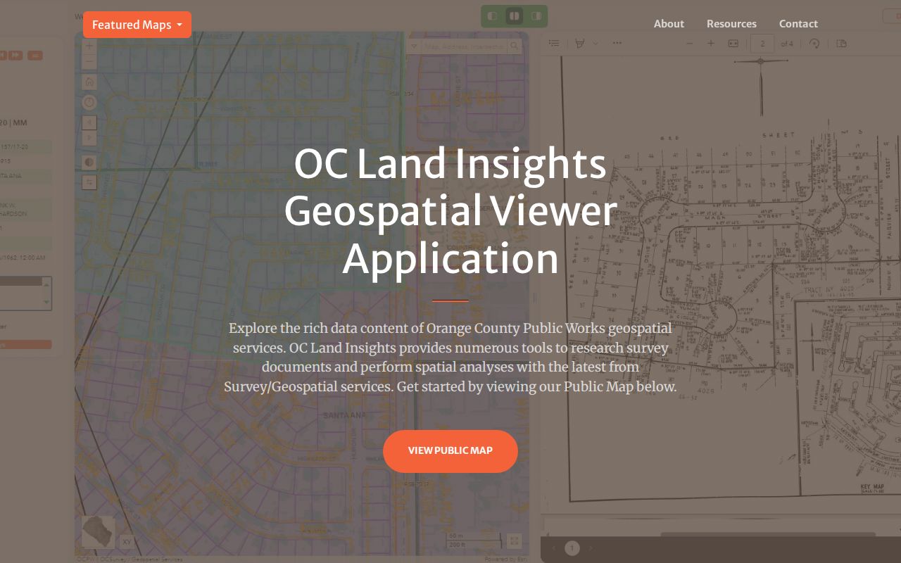 Brea public records OC Land Insights GIS portal