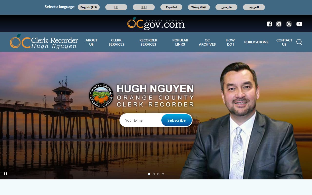 Brea public records Orange County Clerk Recorder portal